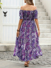 Load image into Gallery viewer, Women’s Paisley One‑Shoulder Maxi Dress