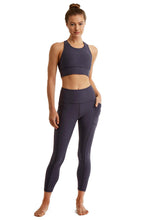 Load image into Gallery viewer, Turtle Bay New York Women's 7/8 Legging in Strong Compressed Double Knit Polyester Blend Fabric with side phone Pockets