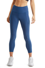 Load image into Gallery viewer, Turtle Bay New York Women's 7/8 Legging in Strong Compressed Double Knit Polyester Blend Fabric with side phone Pockets