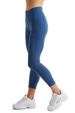 Load image into Gallery viewer, Turtle Bay New York Women's 7/8 Legging in Strong Compressed Double Knit Polyester Blend Fabric with side phone Pockets