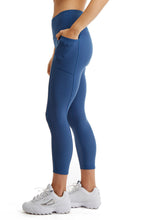 Load image into Gallery viewer, Turtle Bay New York Women's 7/8 Legging in Strong Compressed Double Knit Polyester Blend Fabric with side phone Pockets