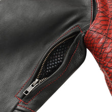 Load image into Gallery viewer, Redstrike Men’s Motorcycle Leather Jacket