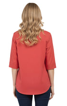 Load image into Gallery viewer, Womens Regular Fit 3/4 Sleeve Button Down Collared Camp Shirt