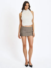 Load image into Gallery viewer, Osira Taupe Low-Waisted Micro Skort