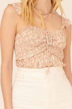 Load image into Gallery viewer, Floral Ruffle-Trim Smocked Cami Bodysuit