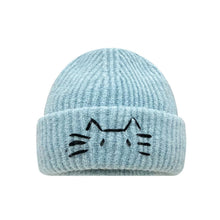 Load image into Gallery viewer, Women’s Cute Cat Line Design Knitted Hat – Warm Fall & Winter Beanie