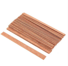 Load image into Gallery viewer, 10pc 6-13cm Wooden Candles Wick With Sustainer Tab Candle Wick Core For DIY Candle Handmade Wooden Wick Soy Parffin Wax Wick DIY Candle Making