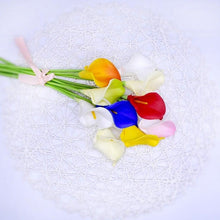 Load image into Gallery viewer, 10Pcs High Quality Real Touch Calla Lily Artificial Flowers Bouquet For Wedding Bridal Home Kitchen Table Flower Decoration Home Decor
