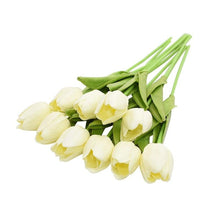 Load image into Gallery viewer, 10PCS PU Fake Tulips Real Touch beautiful and Eligant Flower Real Touch Bouquet For Wedding Decoration Flowers Home Garden Decor