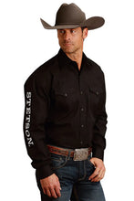 Load image into Gallery viewer, Stetson Logo Wear (Black) - Men's Western Shirt