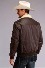 Load image into Gallery viewer, Stetson Bomber Style (Brown) - Men's Leather & Canvas Jacket