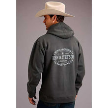 Load image into Gallery viewer, Stetson Star (Heather Grey) - Men's Hoodie Sweatshirt