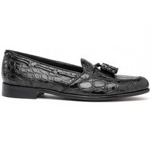 Load image into Gallery viewer, 11-582-BLK FRANCO Crocodile Tassel Loafer, Black
