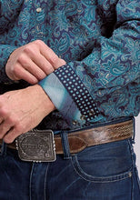Load image into Gallery viewer, Stetson 3207 Marine Paisley (Azure Blue) - Men's Western Shirt