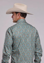 Load image into Gallery viewer, Stetson 2869 Spruce Medallion (Blue) - Men's Western Shirt