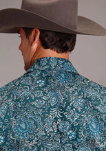 Load image into Gallery viewer, Stetson Forest Paisley (Green) - Men's Western Shirt