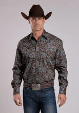 Load image into Gallery viewer, Stetson 2575 Fall Paisley (Brown) - Men's Western Shirt