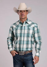 Load image into Gallery viewer, Stetson 2878 Bluebird Dobby (Blue) - Men's Western Shirt