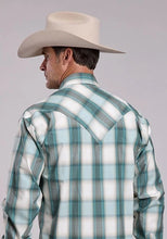 Load image into Gallery viewer, Stetson 2878 Bluebird Dobby (Blue) - Men's Western Shirt