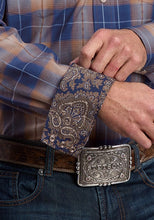 Load image into Gallery viewer, Stetson 3061 Sundown Dobby (Blue) - Men's Western Shirt