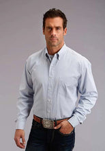 Load image into Gallery viewer, Stetson 5663 Two Stripe Straight (Blue) - Men's Western Shirt