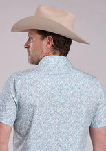 Load image into Gallery viewer, Stetson 3004 Victorian Floral (Blue) - Men's Short Sleeve Shirt