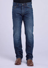 Load image into Gallery viewer, Stetson 1210 Straight Fit (Orange/Dark Wash) - Men's Jeans