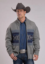 Load image into Gallery viewer, Stetson 2776 Aztec Border (Grey) - Men's Wool Sweater