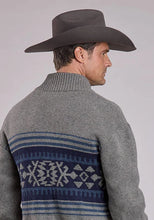 Load image into Gallery viewer, Stetson 2776 Aztec Border (Grey) - Men's Wool Sweater