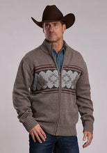 Load image into Gallery viewer, Stetson 3181 Serape Horse (Brown) - Men's Cardigan Sweater