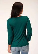 Load image into Gallery viewer, Stetson Jersey Knit Pull Over Blouse (Jade Green) - Women's Shirt