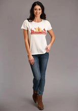 Load image into Gallery viewer, Stetson Cowgirl In Desert (White) - Women's Short Sleeve T-Shirt