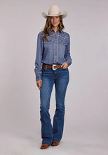 Load image into Gallery viewer, Stetson Tencel Denim (Blue) - Women's Western Shirt