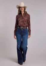 Load image into Gallery viewer, Stetson 3294 Rodeo Paisley (Wine) - Women's Western Shirt