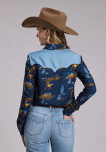 Load image into Gallery viewer, Stetson 3137 Ranch Life (Navy) - Women's Western Shirt
