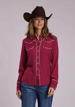 Load image into Gallery viewer, Stetson 3155 Long Sleeve (Wine) - Women's Western Shirt
