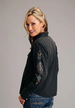 Load image into Gallery viewer, Stetson Boyfriend Fit (Black) - Women's Denim Shirt