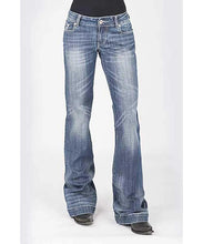 Load image into Gallery viewer, Stetson 214 Trouser Fit Bleached w/ X Pocket- Women's Jeans