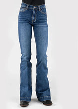 Load image into Gallery viewer, Stetson 921 High Waist Flare Fit Navy Pocket (Dark Wash) - Women's Jeans