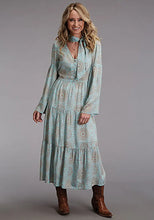 Load image into Gallery viewer, Stetson Aqua Mandala Print Dress - Women's Long Dress