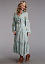 Load image into Gallery viewer, Stetson Aqua Mandala Print Dress - Women's Long Dress