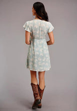 Load image into Gallery viewer, Stetson V-Neck Feather Dress (Light Blue) - Women's Dress