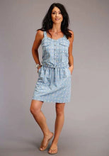 Load image into Gallery viewer, Stetson Schiffli Tencel (Blue) - Women's Skirt