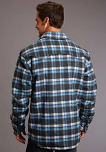 Load image into Gallery viewer, Stetson Plaid Flannel (Blue) - Men's Wool Shirt Jacket