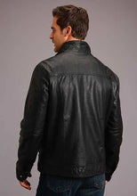 Load image into Gallery viewer, Stetson Novelty Solid Smooth Leather (Black) - Men's Leather Jacket
