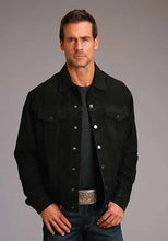 Load image into Gallery viewer, Stetson Novelty Solid Distressed (Black) - Men's Leather Jacket