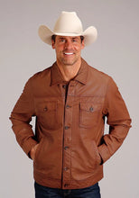 Load image into Gallery viewer, Stetson Novelty Solid Smooth (Brown) - Men's Leather Jacket