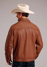 Load image into Gallery viewer, Stetson Novelty Solid Smooth (Brown) - Men's Leather Jacket