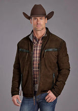 Load image into Gallery viewer, Stetson Novelty Solid Smoother Brunt (Brown) - Men's Leather Jacket