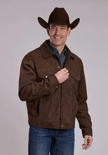 Load image into Gallery viewer, Stetson Corduroy Look (Dark Brown) - Men's Leather Jean Jacket